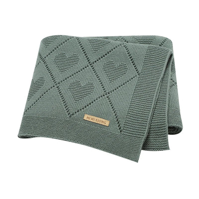 couverture bébé bleu gris