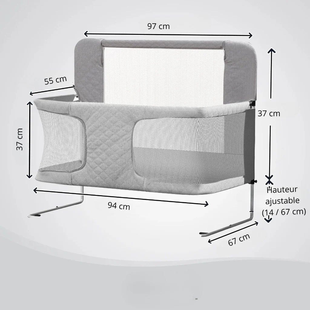 Dimension Barriere de lit parental pour un cododo