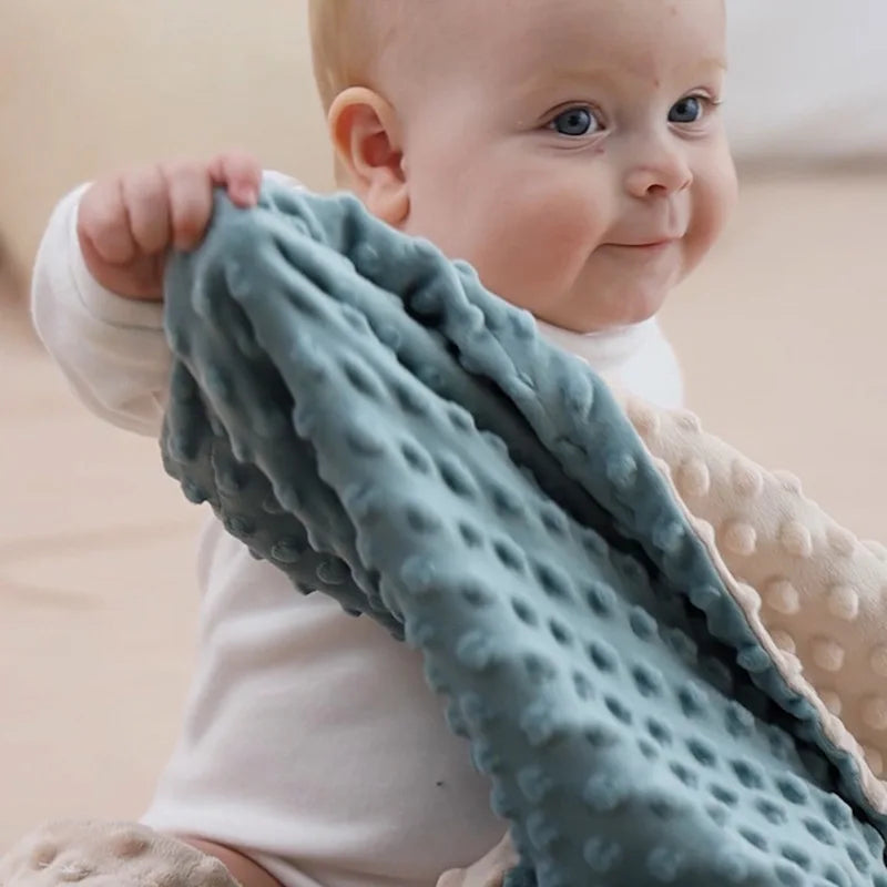 Couverture Bébé - BabyBlanket™ - Bleu et Beige
